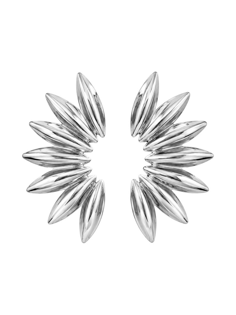 Brinco Folheado a Ouro 18k e Prata Meia Flor