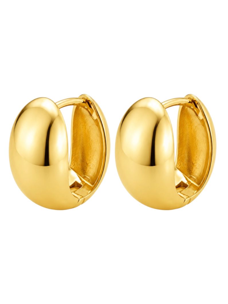 Brinco Folheado a Ouro 18k e Prata Mini Argola Oval Lisa