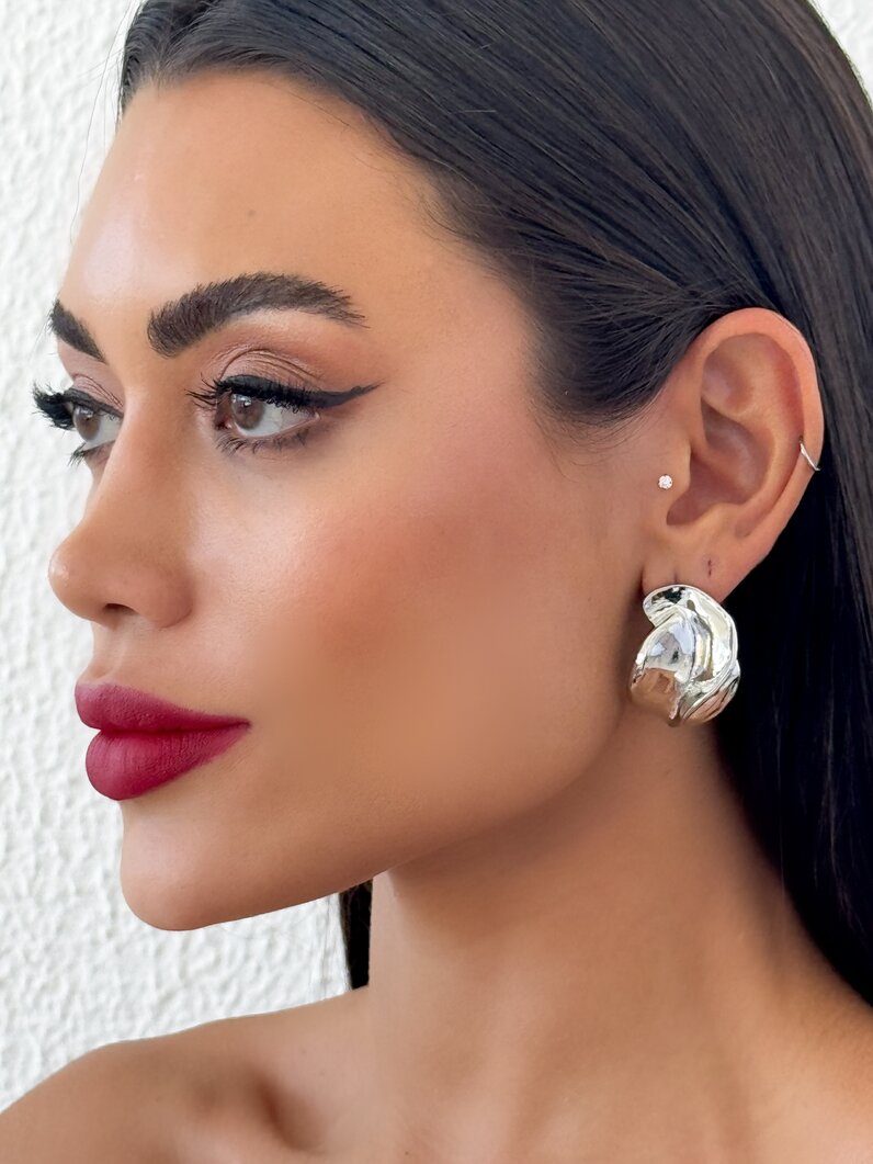 Brinco Folheado a Ouro 18k e Prata Organic