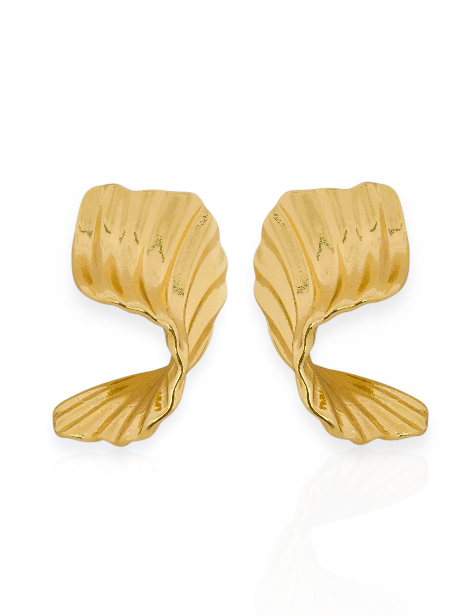 Brinco Folheado a Ouro 18k e Prata Orgânico