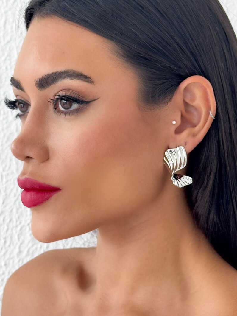 Brinco Folheado a Ouro 18k e Prata Orgânico