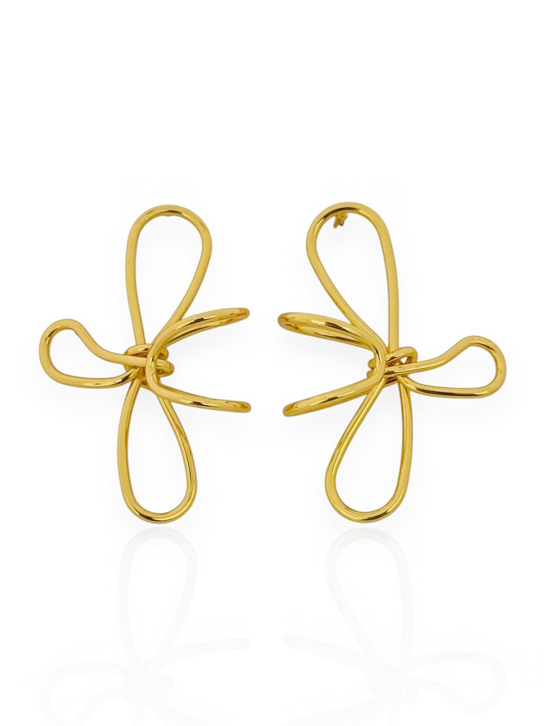 Brinco Folheado a Ouro 18k e Prata Orgânico