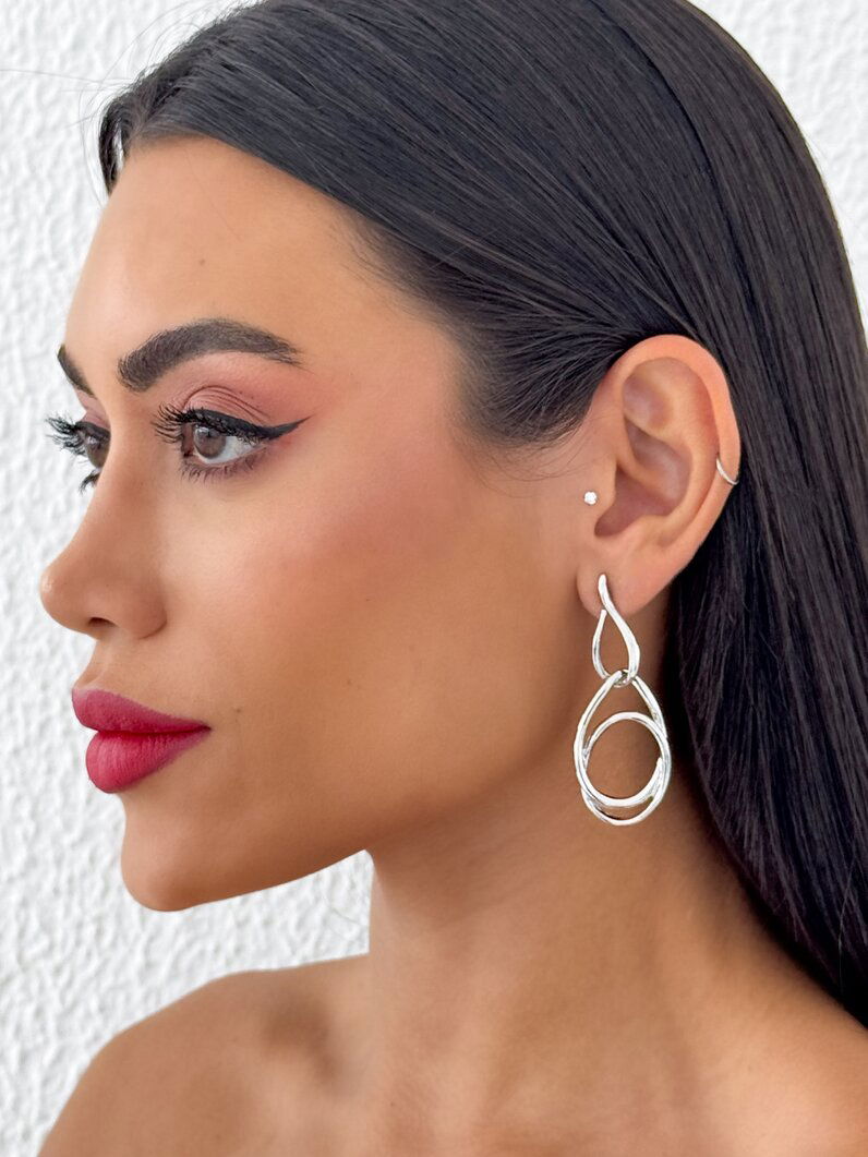 Brinco Folheado a Ouro 18k e Prata Orgânico