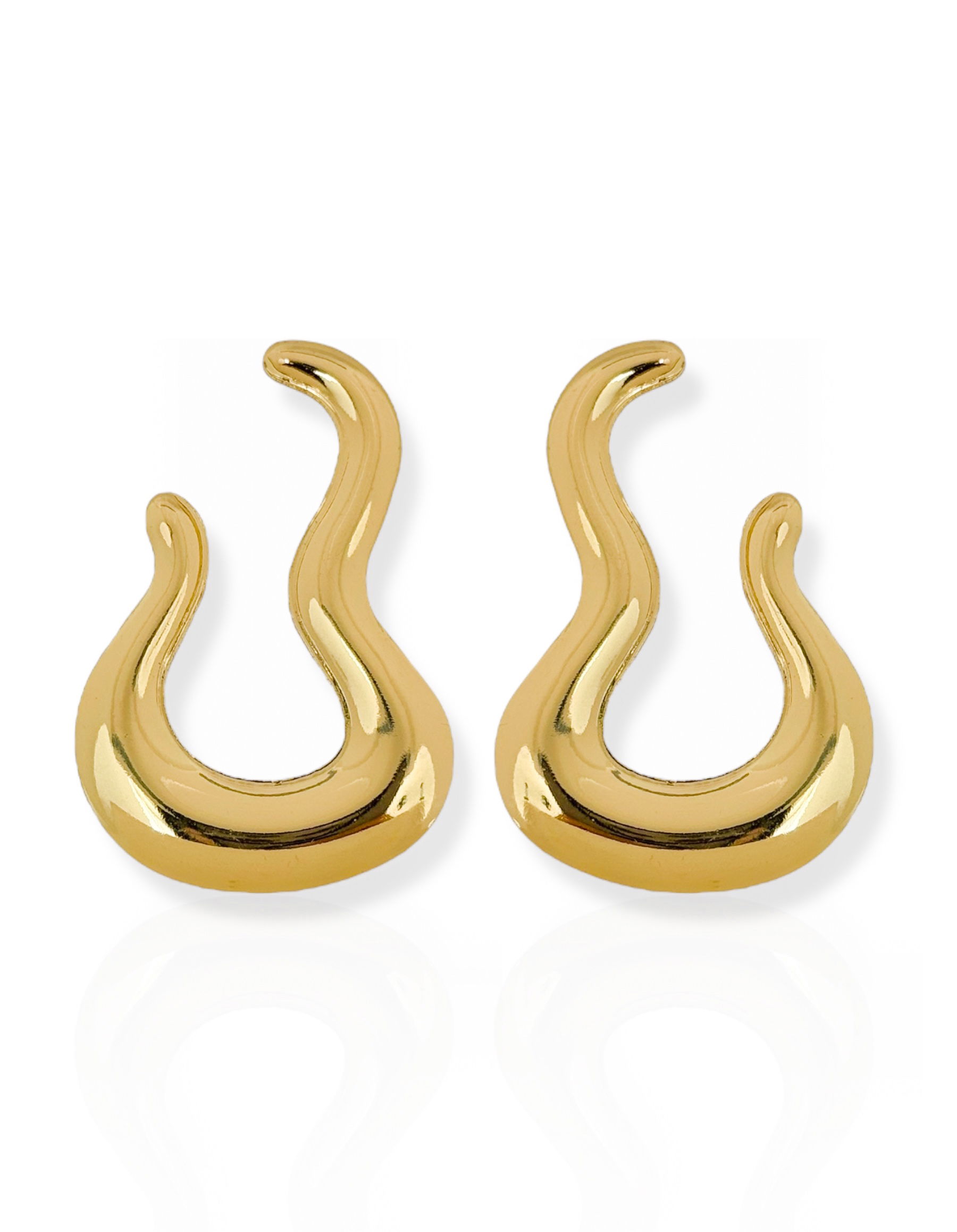 Brinco Folheado a Ouro 18k e Prata Orgânico