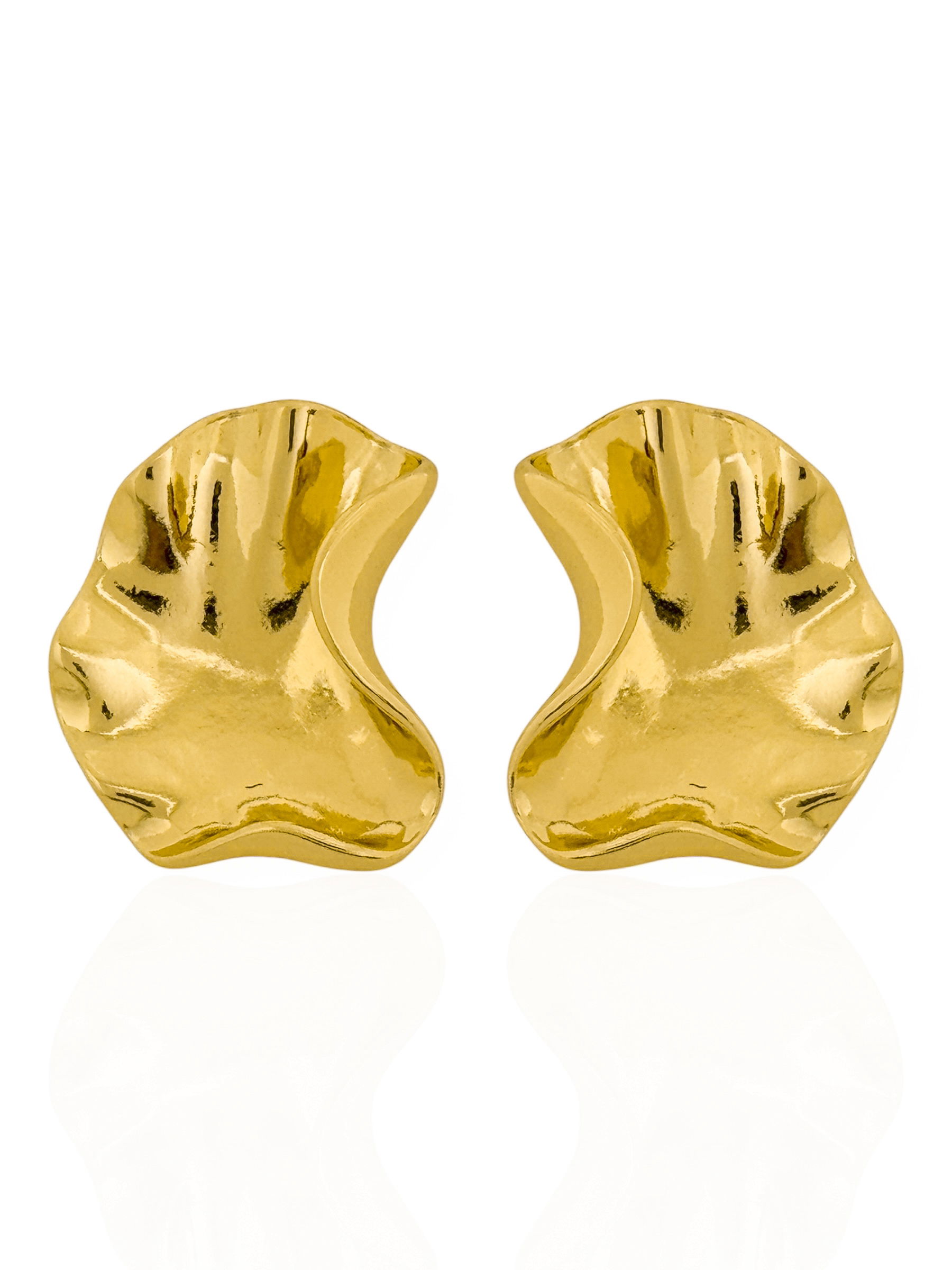 Brinco Folheado a Ouro 18k e Prata Orgânico