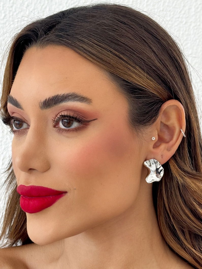 Brinco Folheado a Ouro 18k e Prata Orgânico