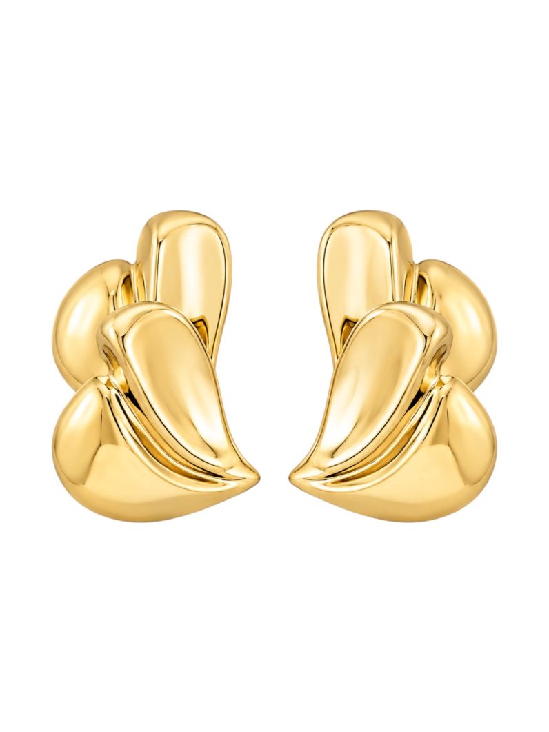 Brinco Folheado a Ouro 18k e Prata Pétalas Orgânico