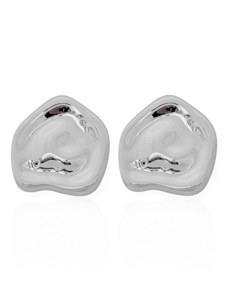 Brinco Folheado a Ouro 18k e Prata Orgânico Martelado