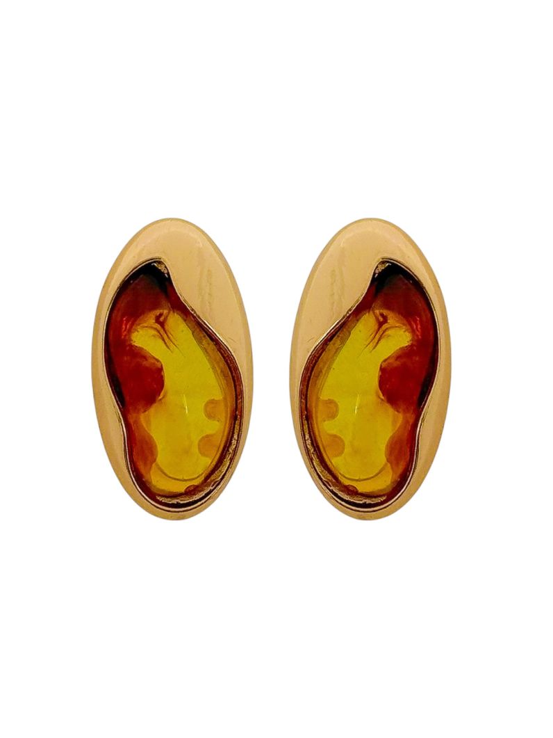 Brinco Folheado a Ouro 18k e Prata Orgânico Resinado