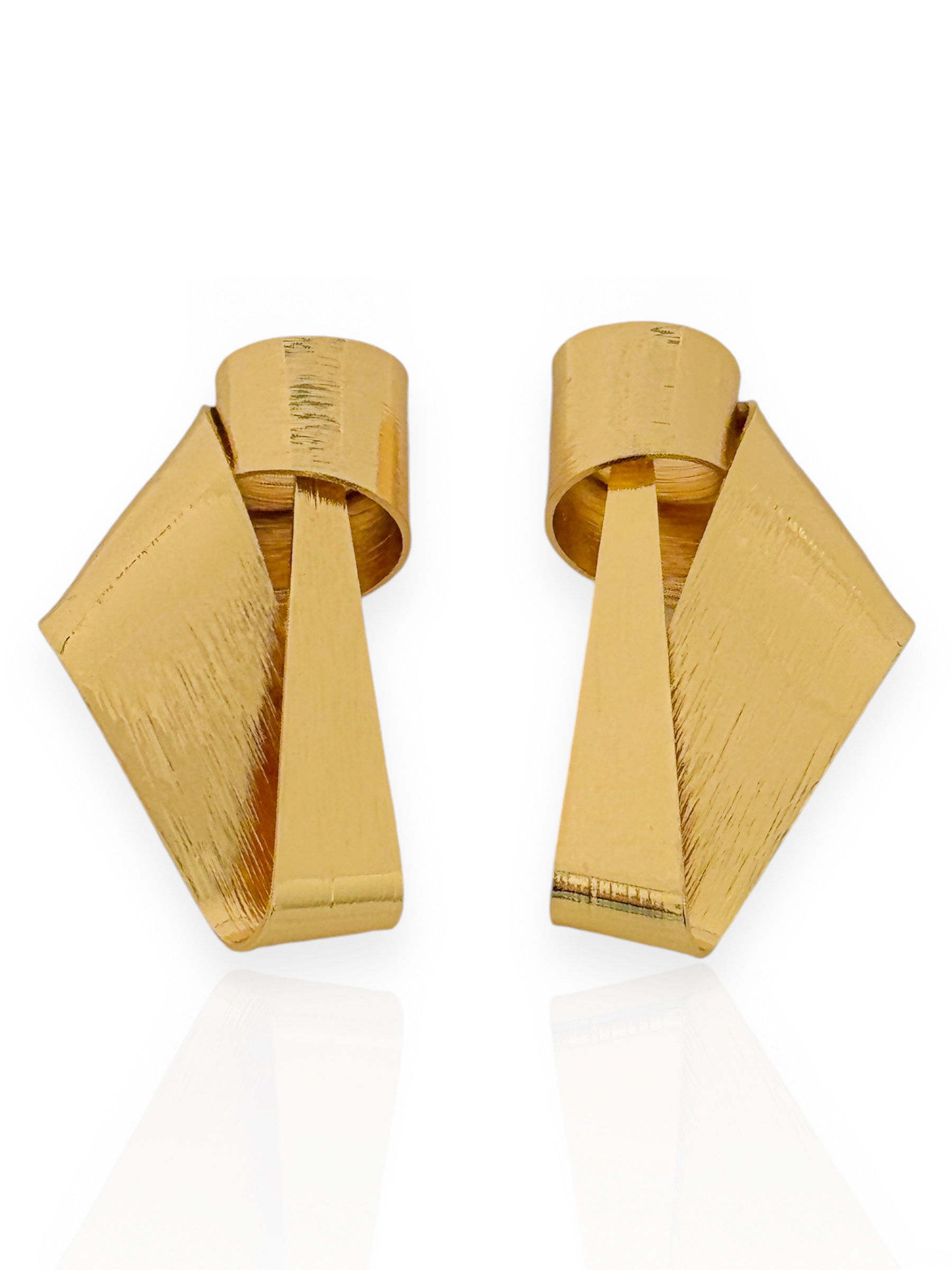 Brinco Folheado a Ouro 18k e Prata Orgânico Texturizado