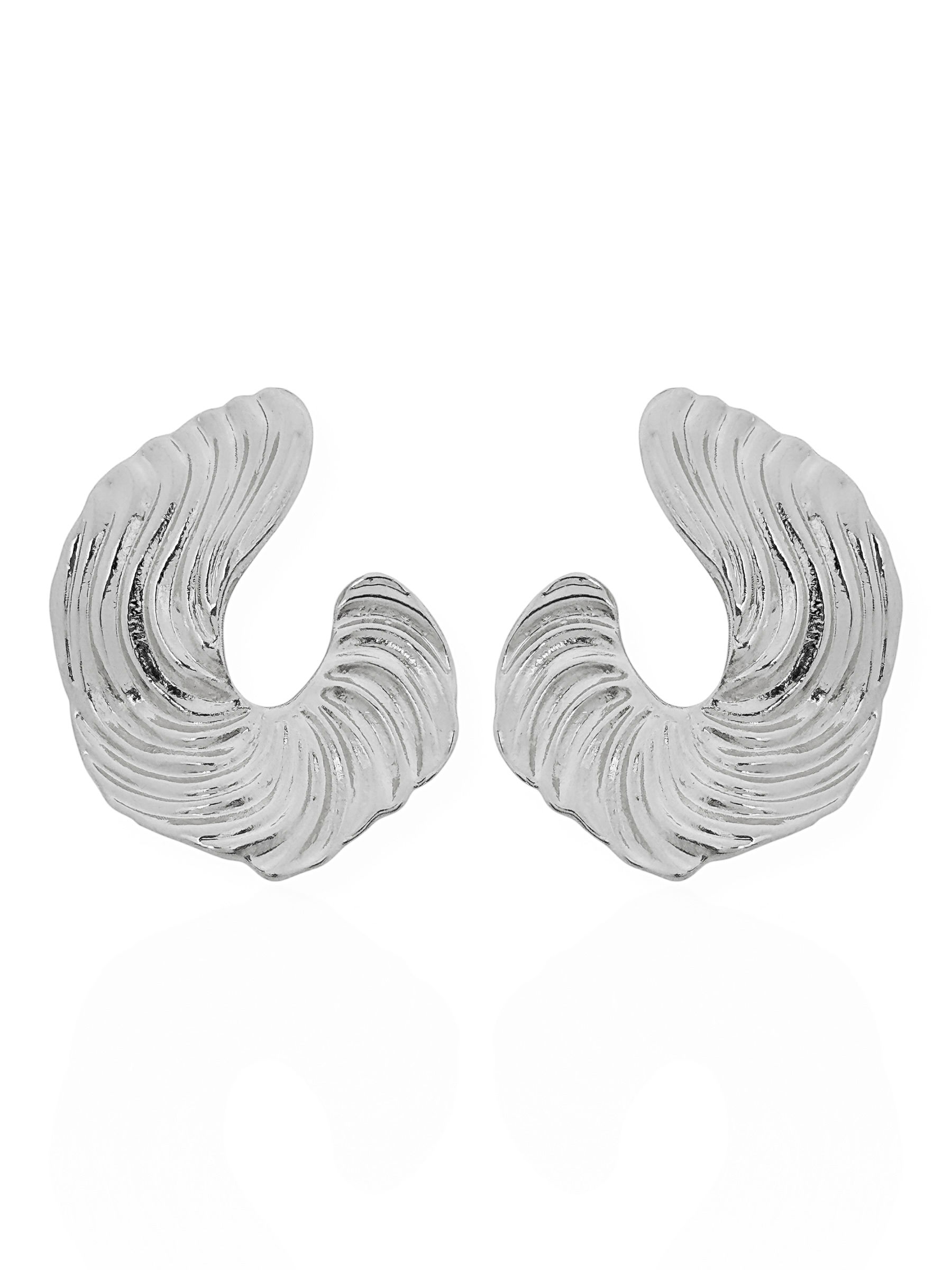 Brinco Folheado a Ouro 18K e Prata Orgânico Texturizado