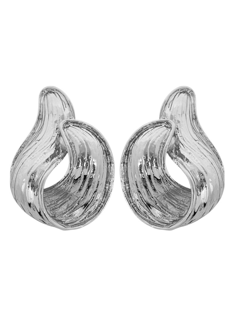 Brinco Folheado a Ouro 18k e Prata Orgânico Texturizado