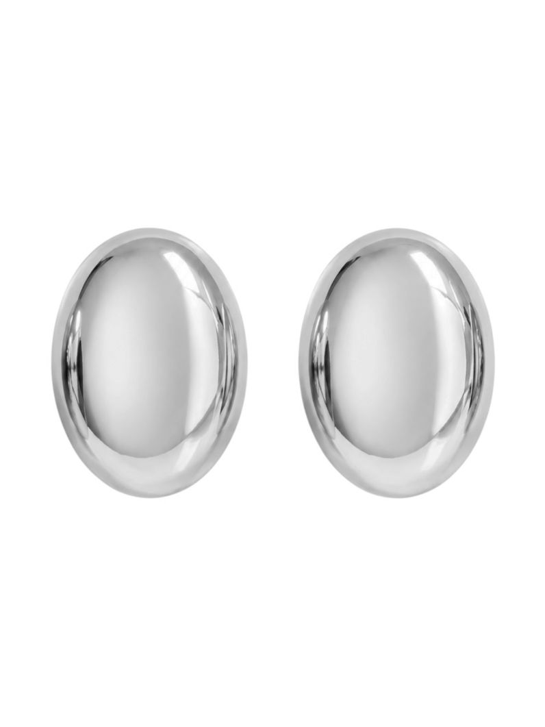 Brinco Folheado a Ouro 18k e Prata Oval
