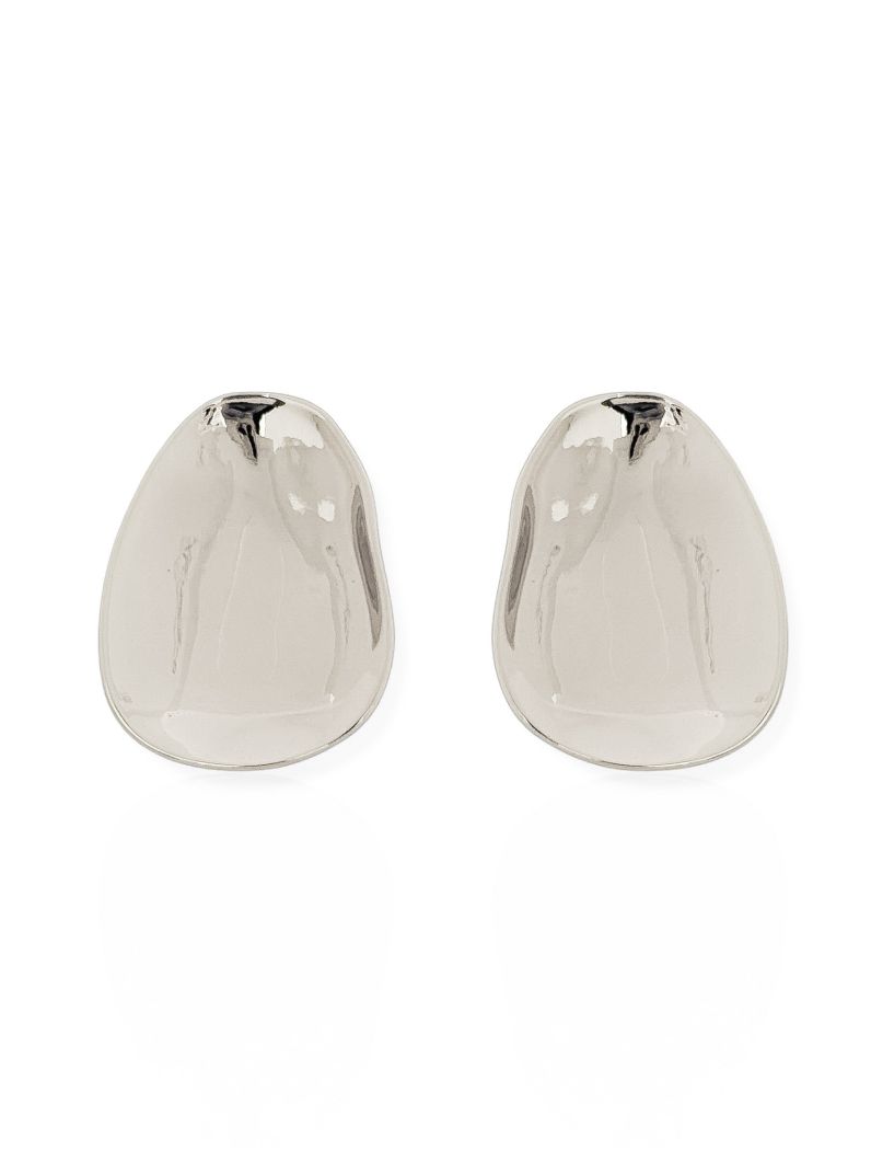 Brinco Folheado a Ouro 18k e Prata Oval Liso