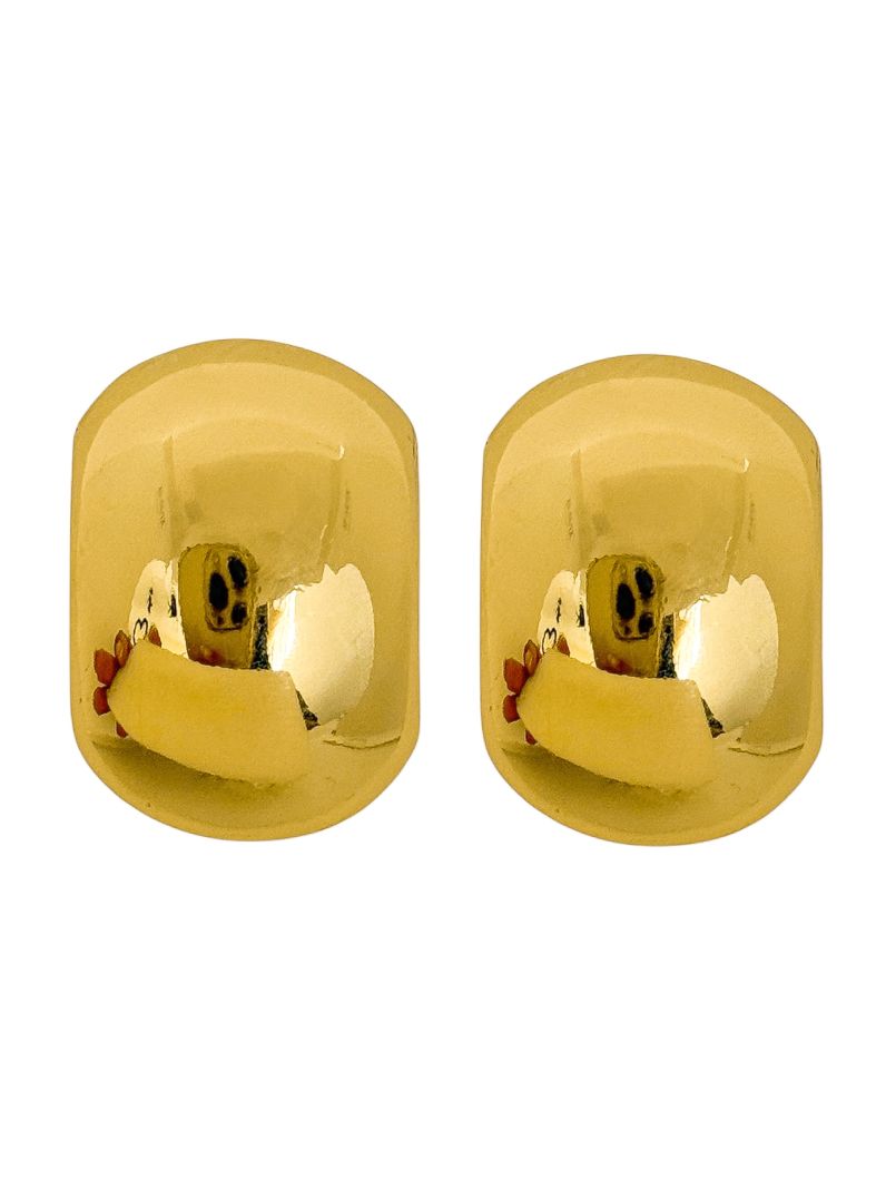 Brinco Folheado a Ouro 18k e Prata Placa Lisa