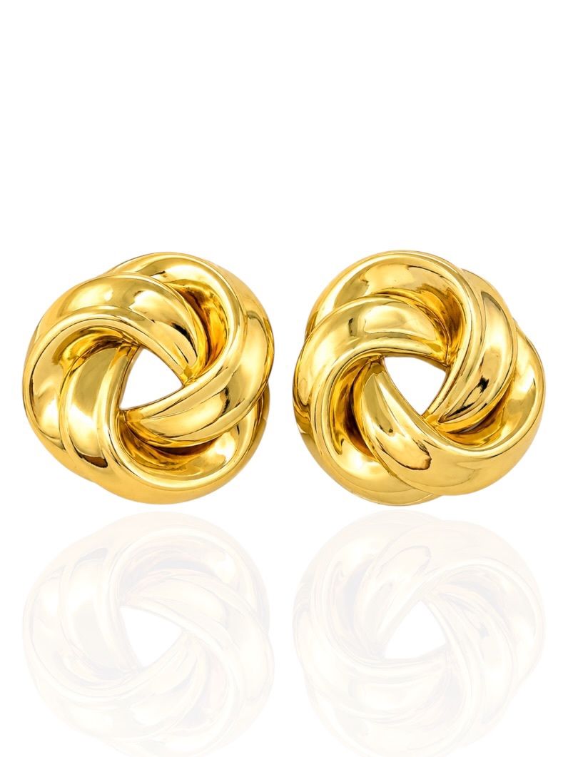 Brinco Folheado a Ouro 18k e Prata Placas Torcidas Modernas