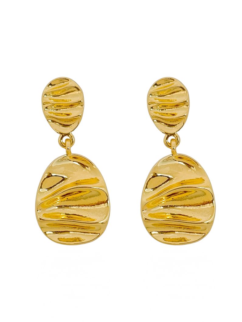 Brinco Folheado a Ouro 18k e Prata Ponteira Elegante