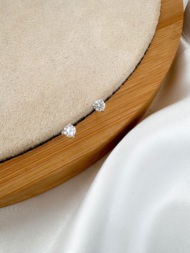 Brinco Folheado a Ouro 18k e Prata Ponto de Luz Minimalista PP