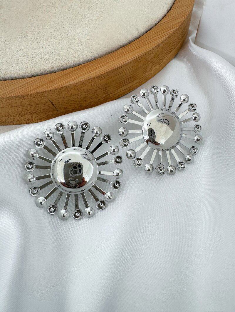 Brinco Folheado a Ouro 18k e Prata Raios de Sol