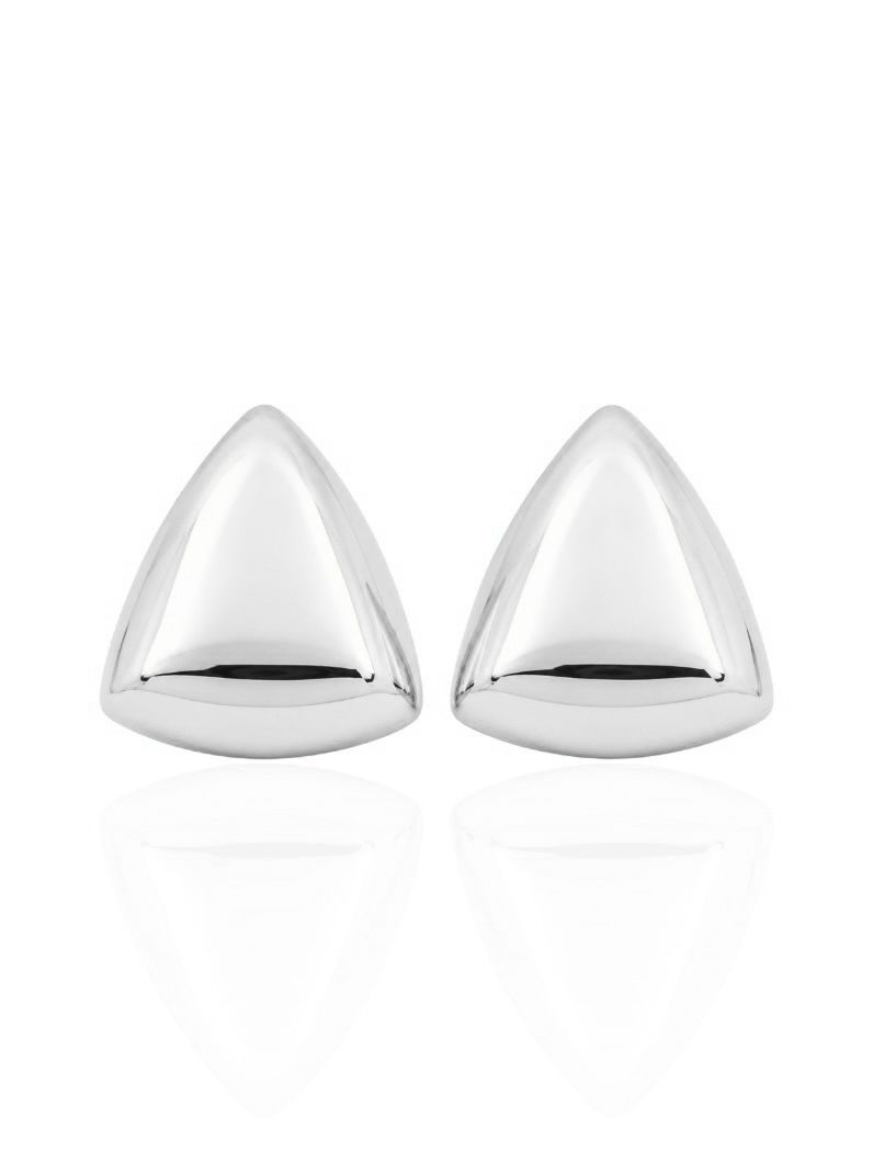 Brinco Folheado a Ouro 18k e Prata Triangulo Liso