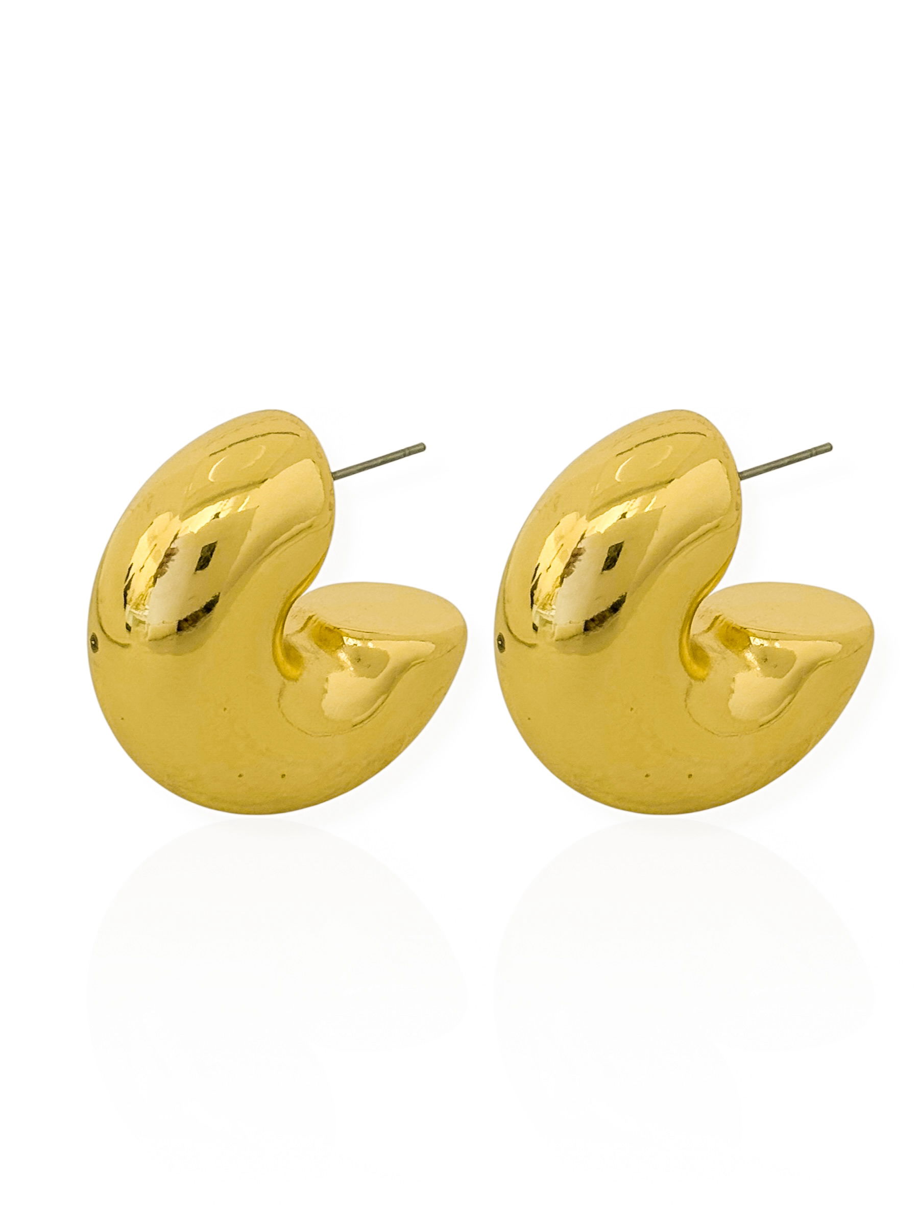 Brinco Folheado a Ouro 18k e Prata Tubo Liso