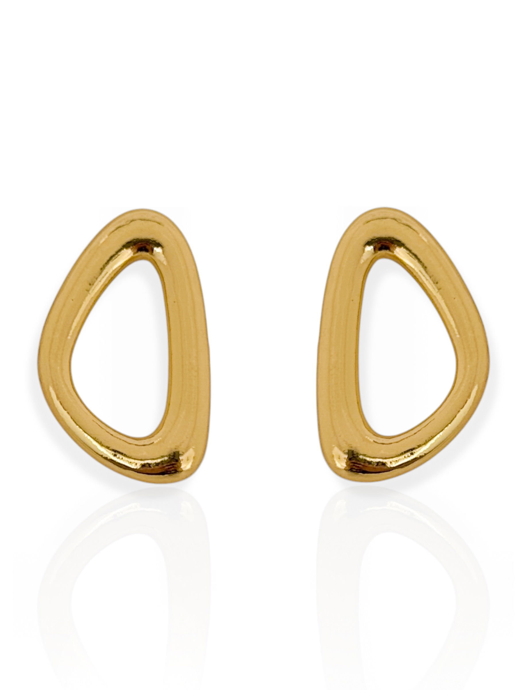 Brinco Folheado a Ouro 18k e Prata Vazado