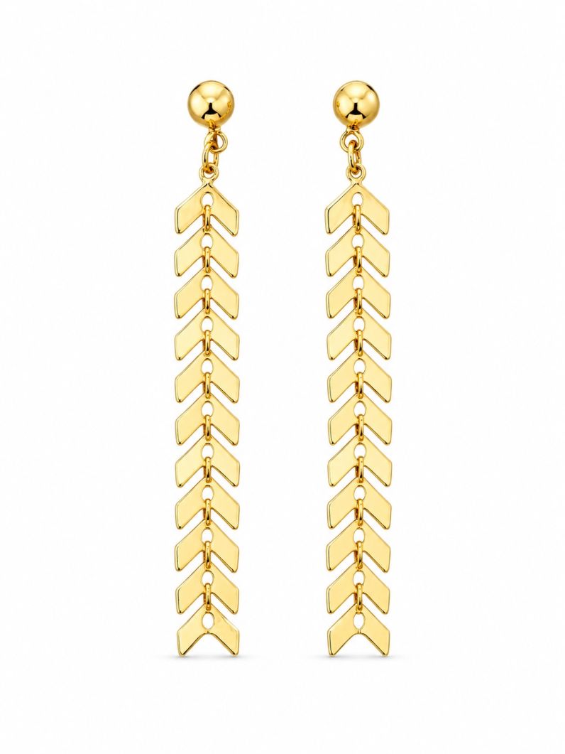 Brinco Folheado a Ouro 18k Escamas