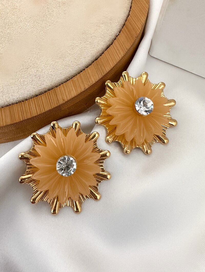 Brinco Folheado a Ouro 18k Flor Encanto