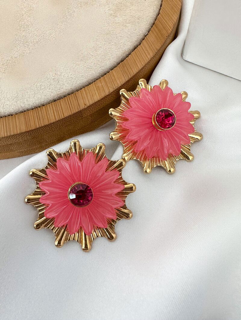 Brinco Folheado a Ouro 18k Flor Encanto