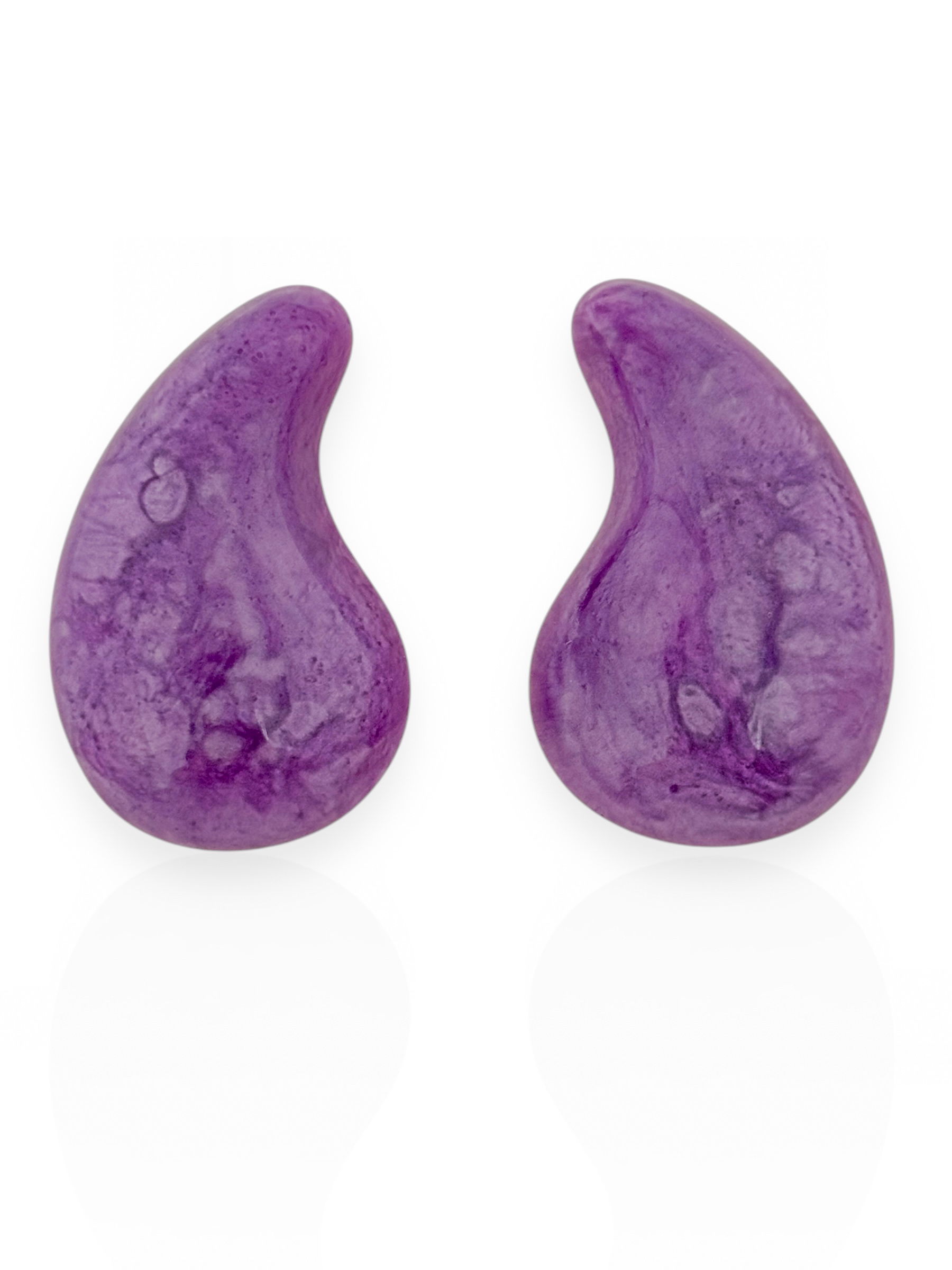 Brinco Folheado a Ouro 18k Gota Resinada