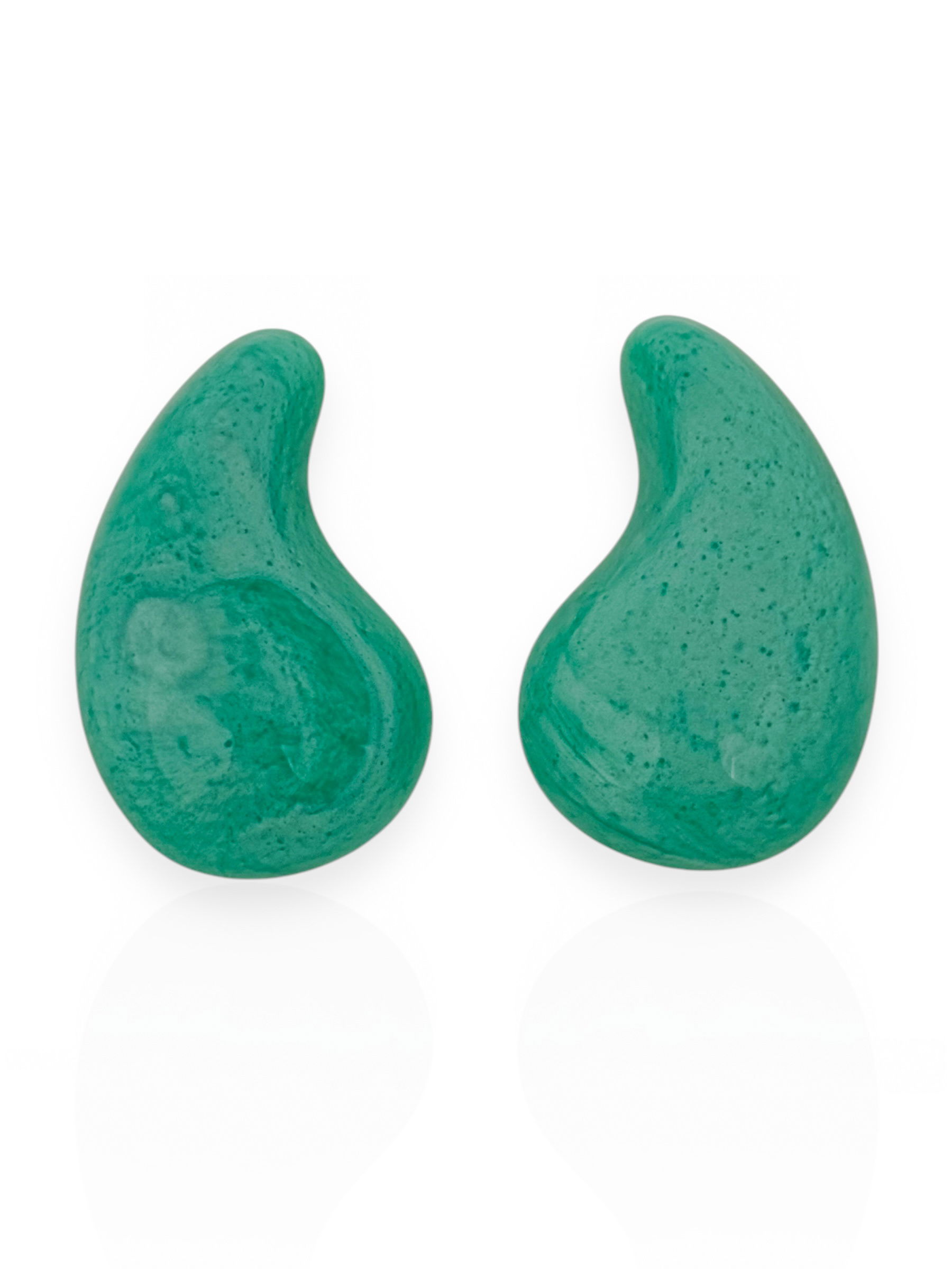 Brinco Folheado a Ouro 18k Gota Resinada