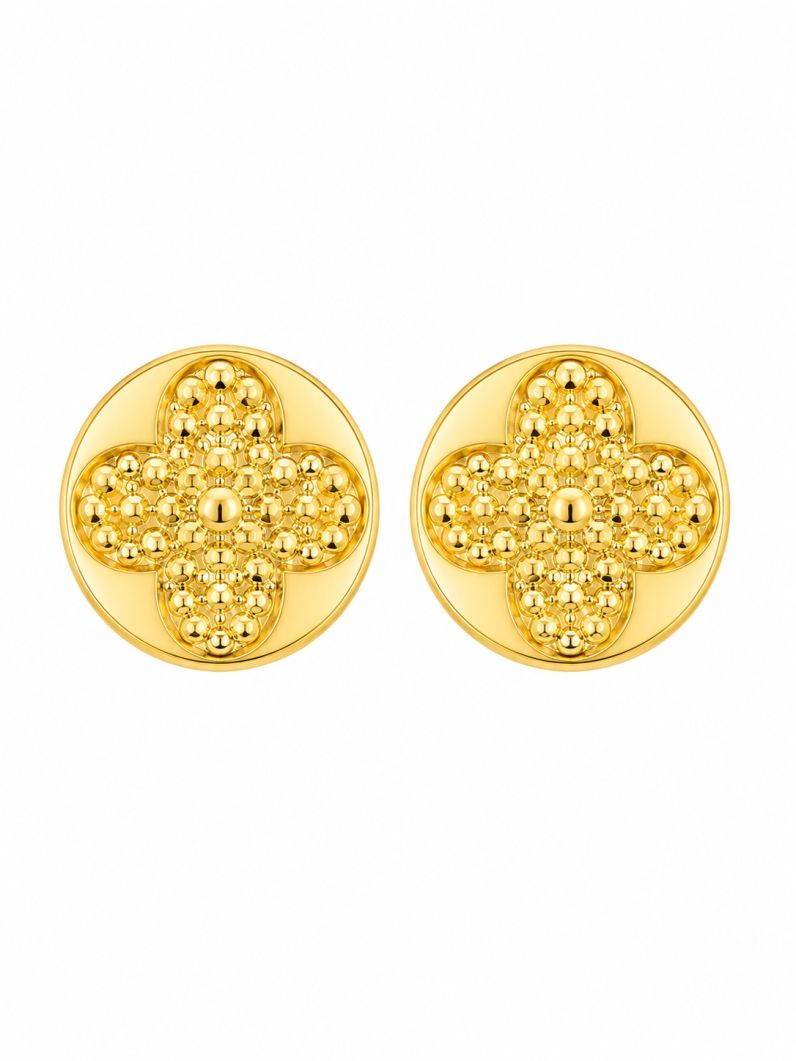 Brinco Folheado a Ouro 18k Inspiração Vg.