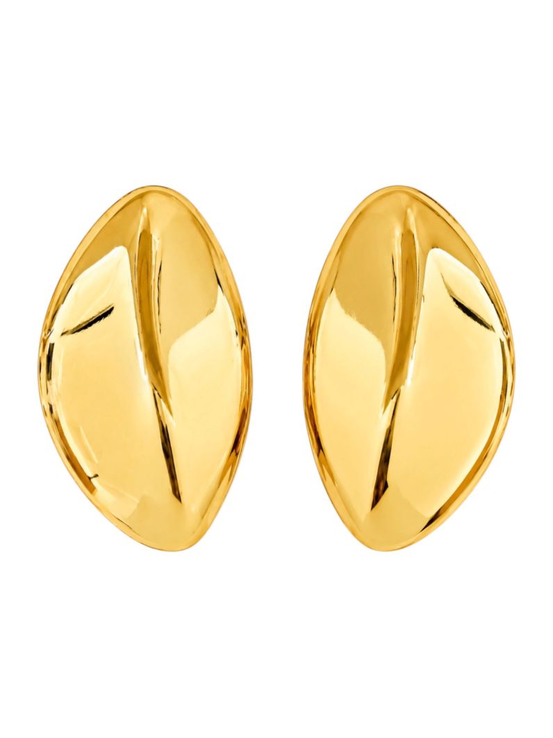 Brinco Folheado a Ouro 18k Liso Maxi