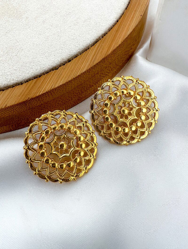 Brinco Folheado a Ouro 18k Mandala