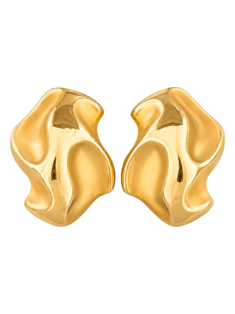 Brinco Folheado a Ouro 18k Maxi Martelado