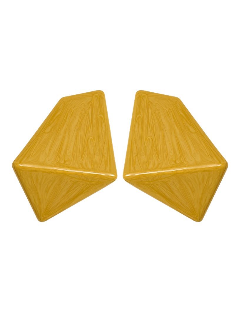 Brinco Folheado a Ouro 18k Organico Resinado