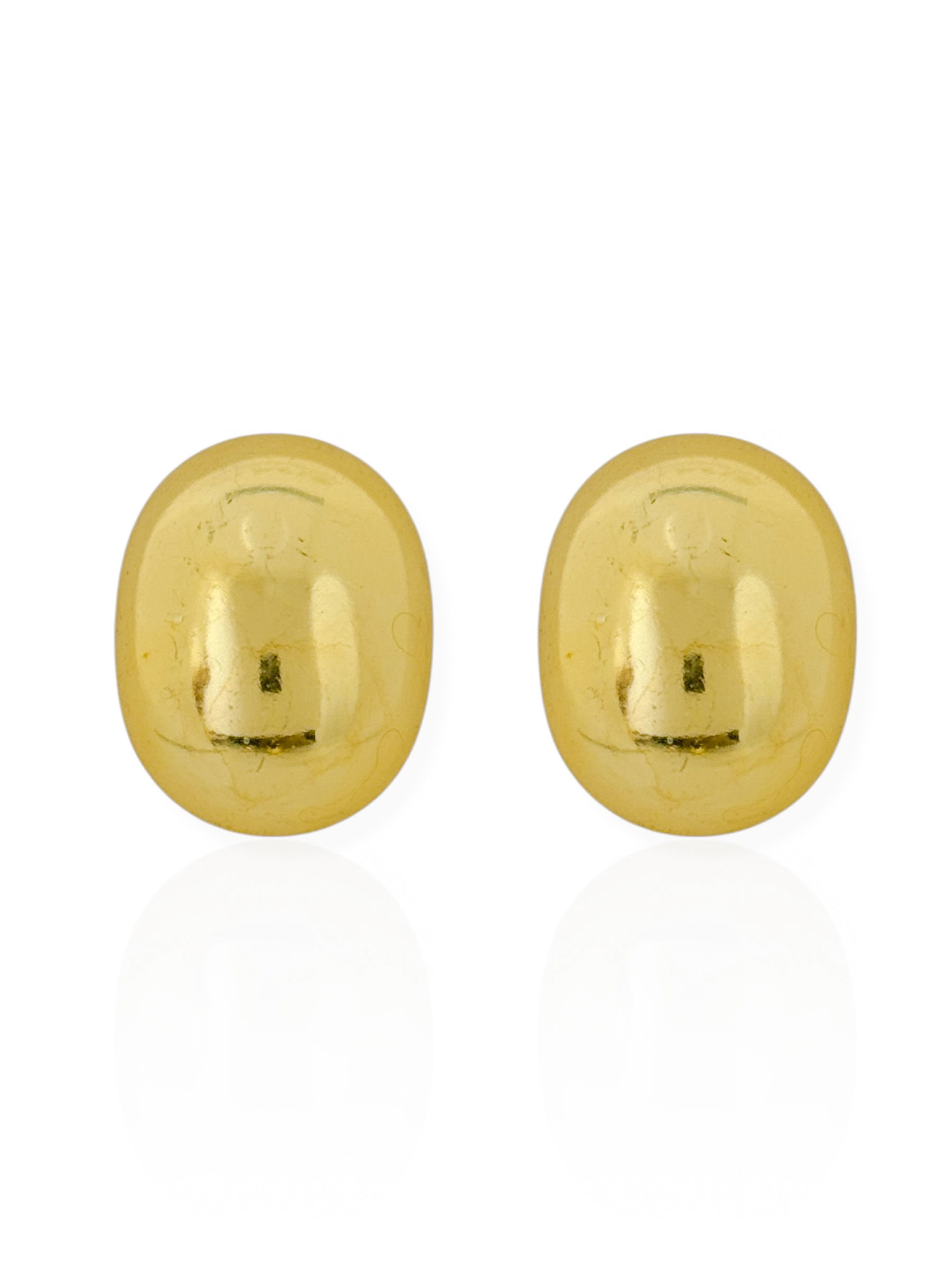 Brinco Folheado a Ouro 18k Oval Liso
