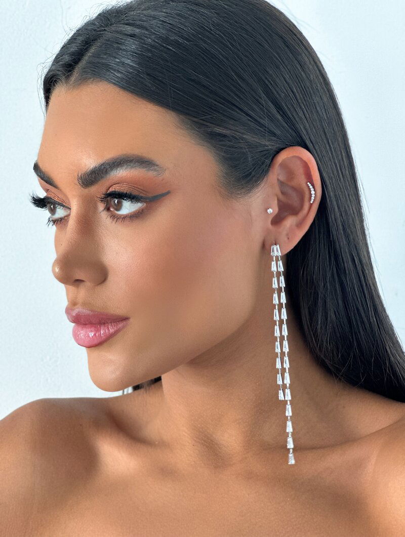 Brinco Folheado a Ouro a 18k e Prata Filete de Navetes