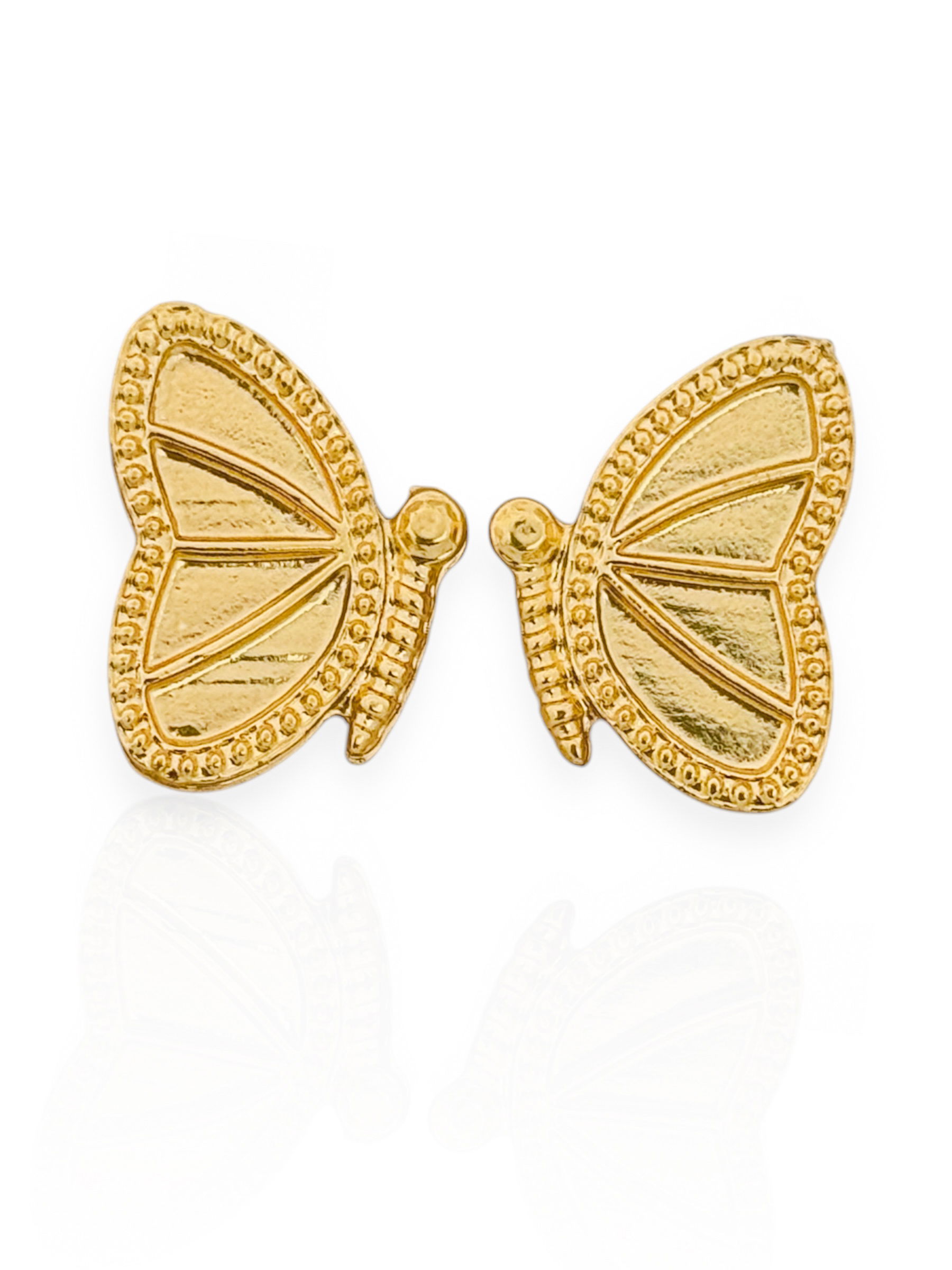 Brinco Folheado a Ouro Borboleta