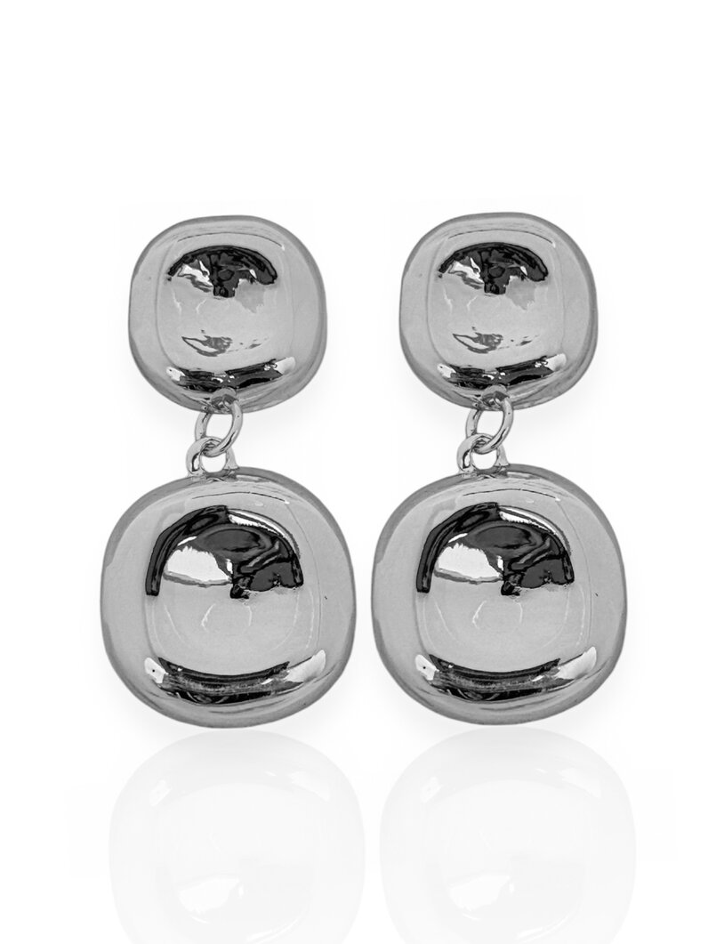 Brinco Folheado a Ouro e Prata 925 Disco Martelado Liso
