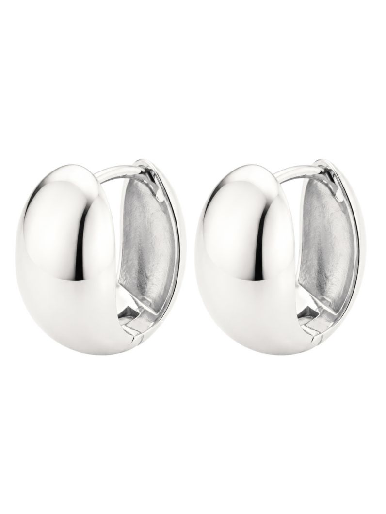 Brinco Folheado a Prata 925 Argola Oval Lisa