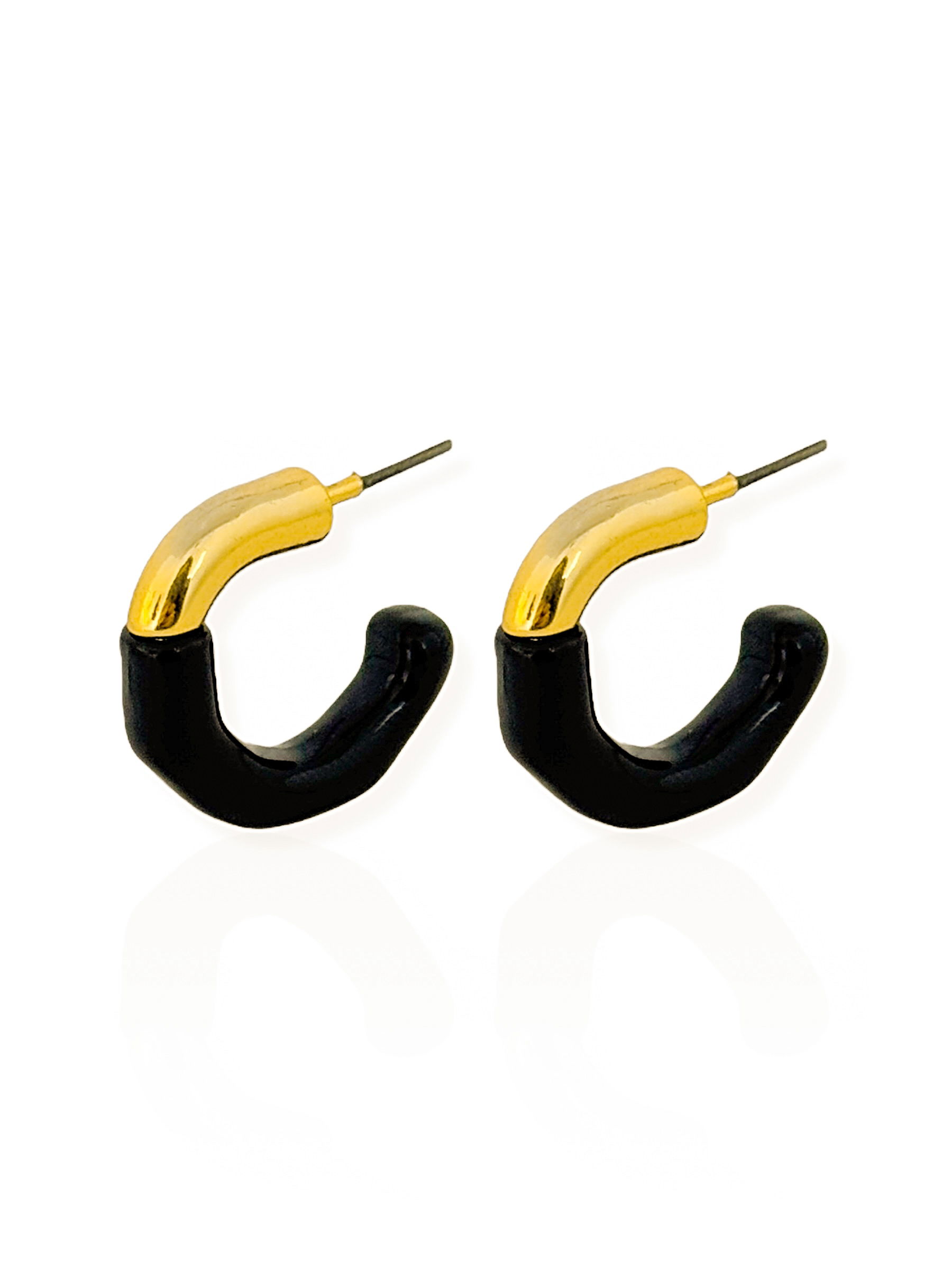 Brinco Semi Joia Argola Com Resina