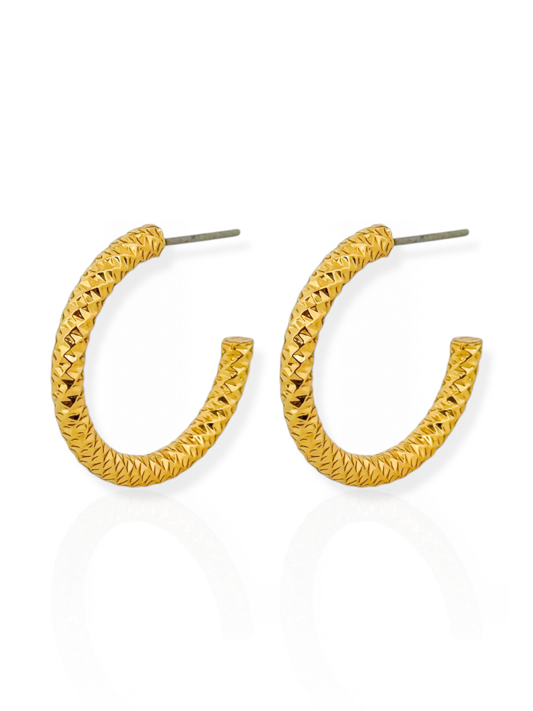 Brinco Semi joia Argola Detalhada