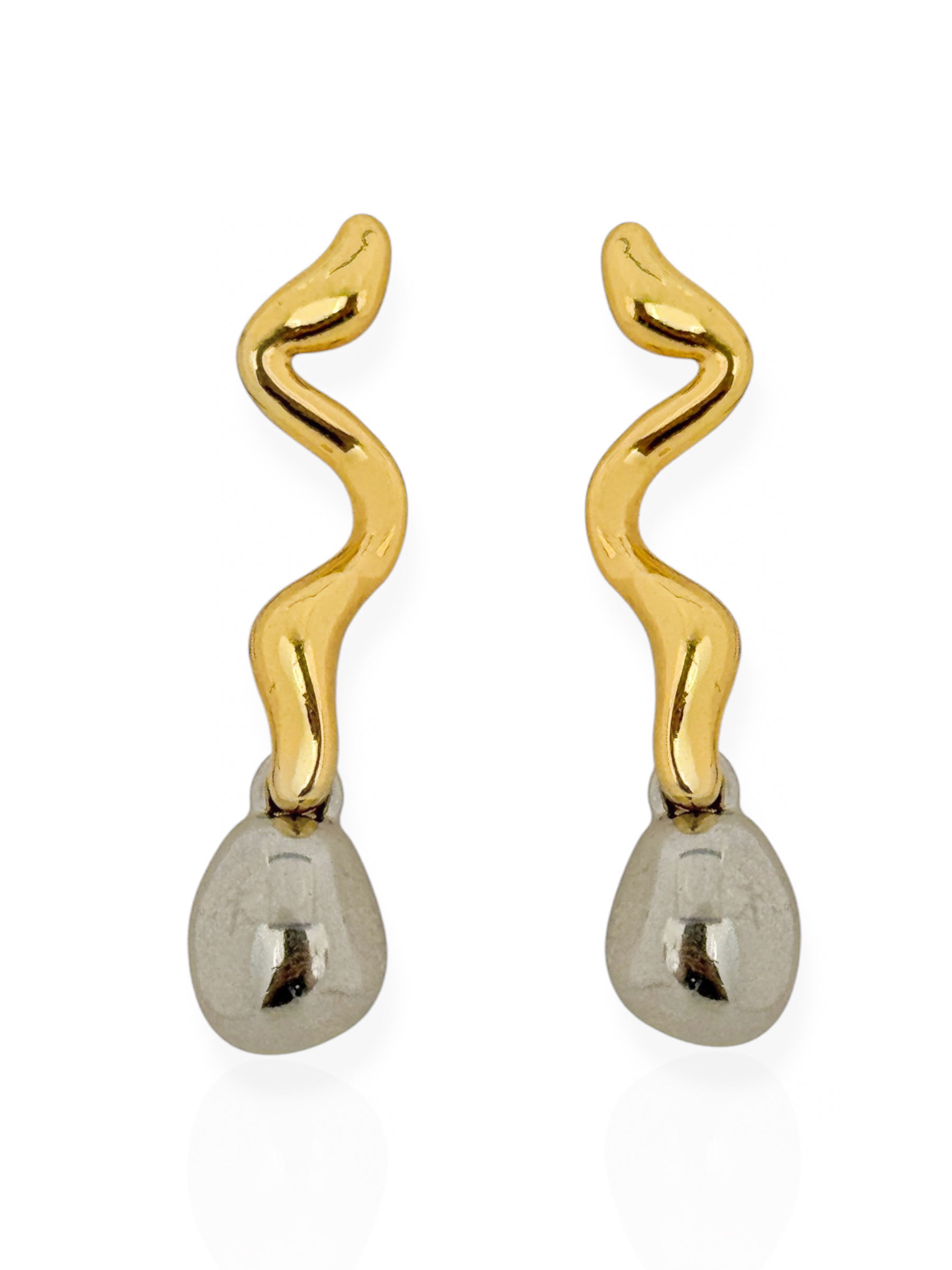 Brinco Semi Joia Aro Ondulado Mix Banho