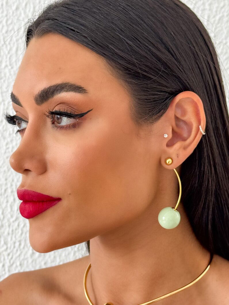 Brinco Semi Joia Aro Samantha