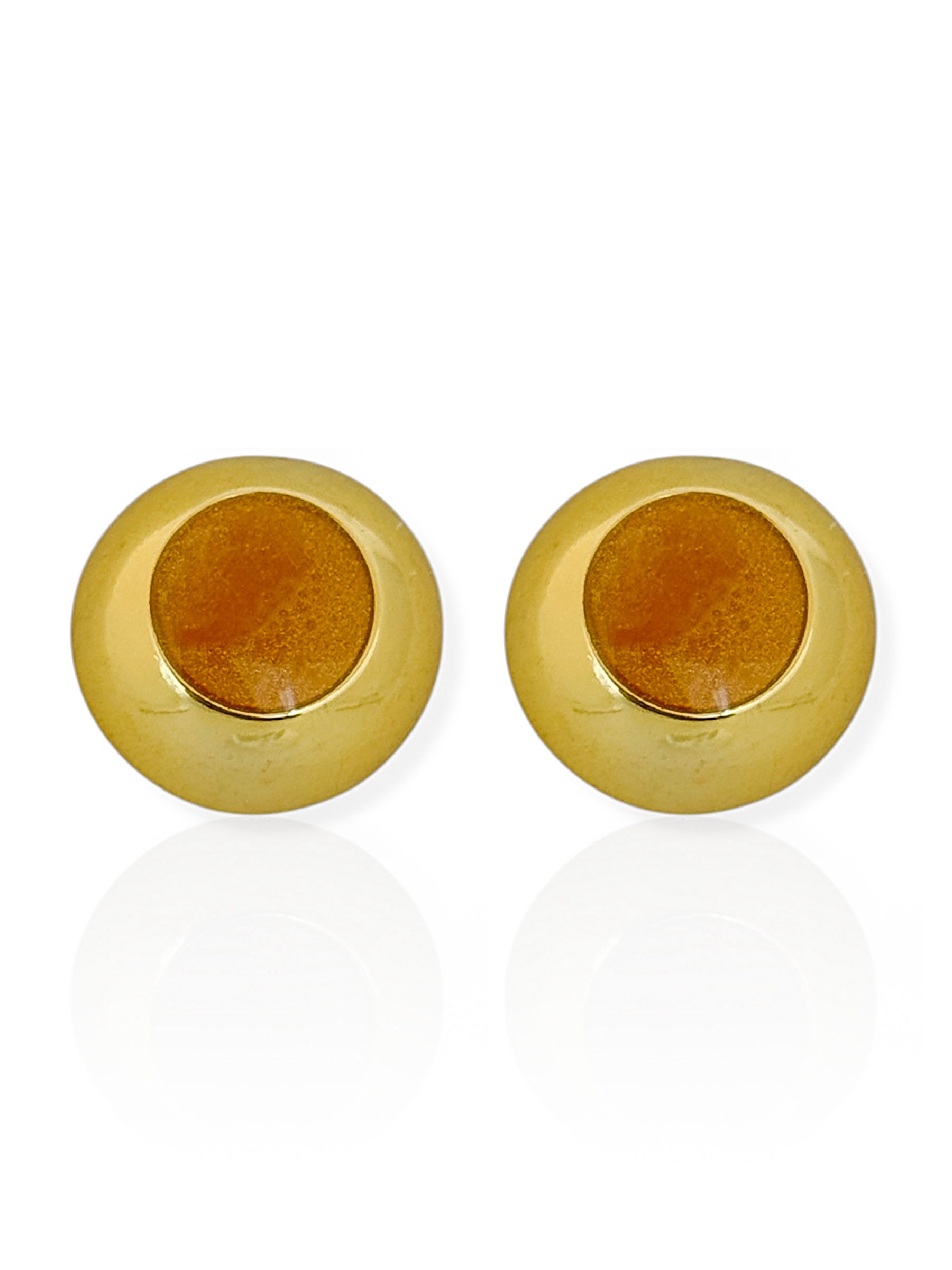 Brinco Semi Joia Encapsulado Resinado