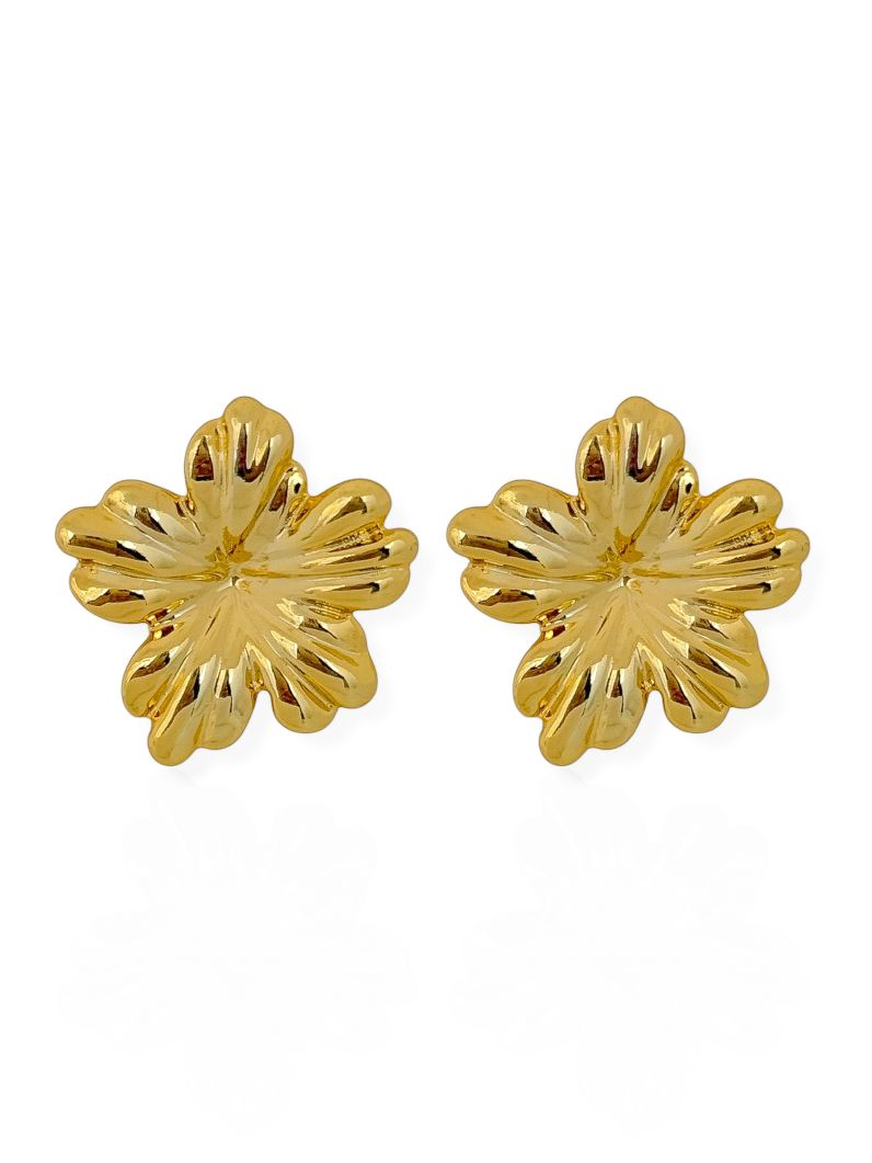 Brinco Semi Joia Fios Flor