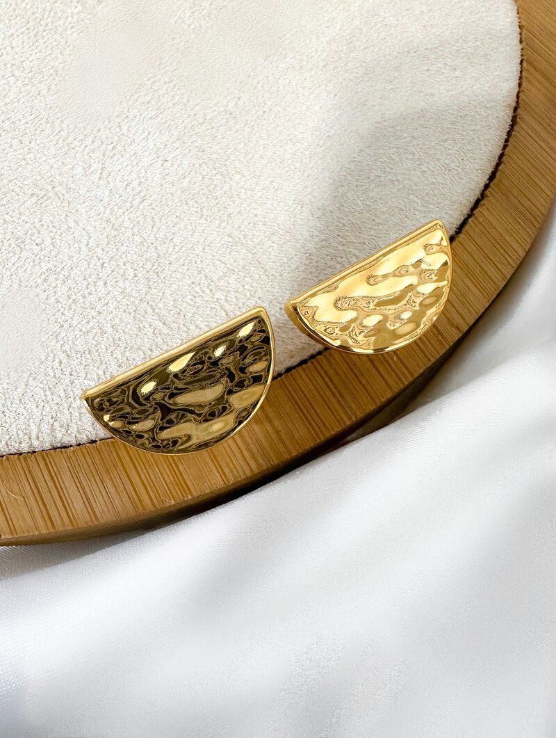 Brinco Semi Joia Martelado