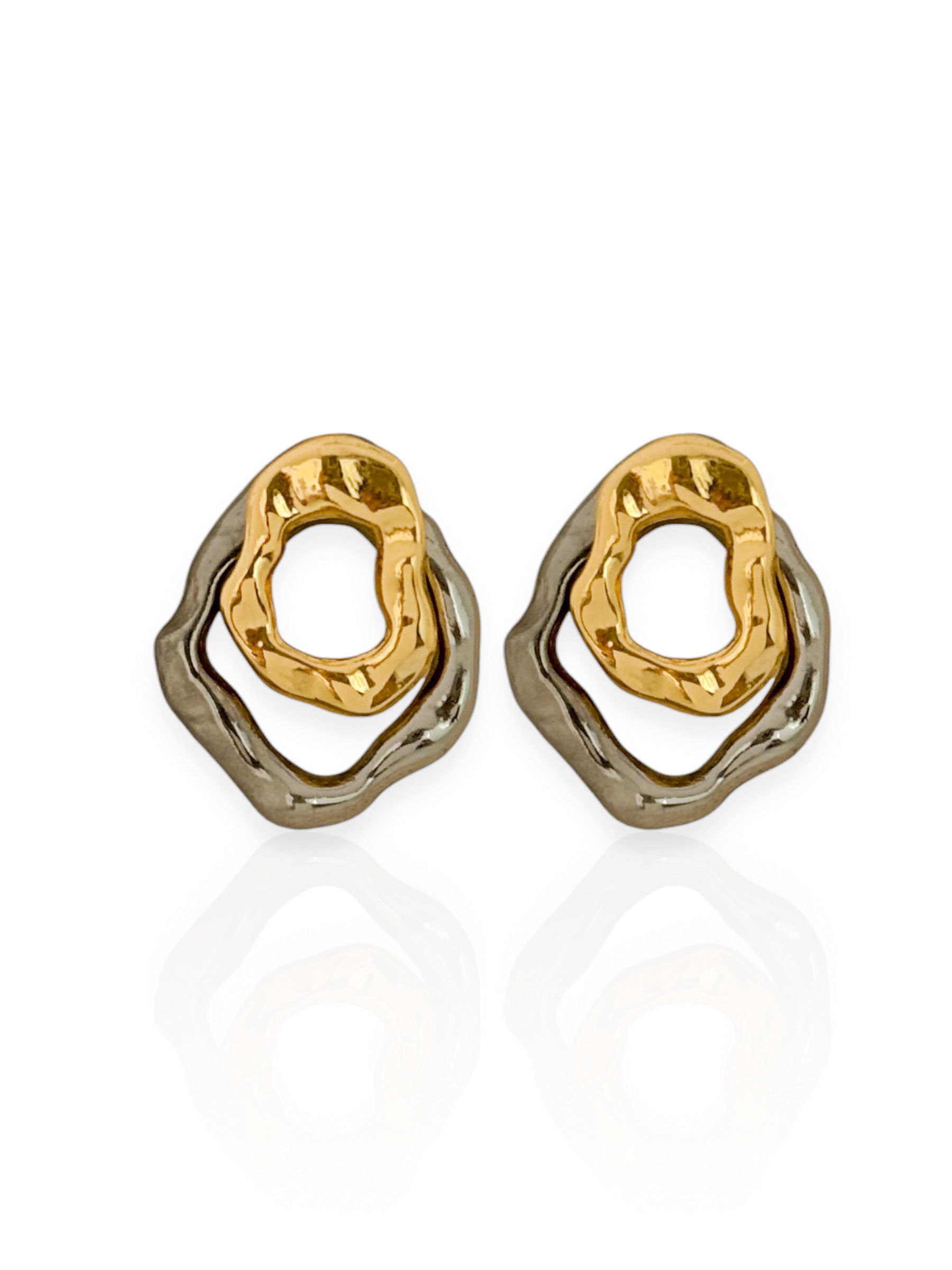 Brinco Semi joia Mix Banho Martelado