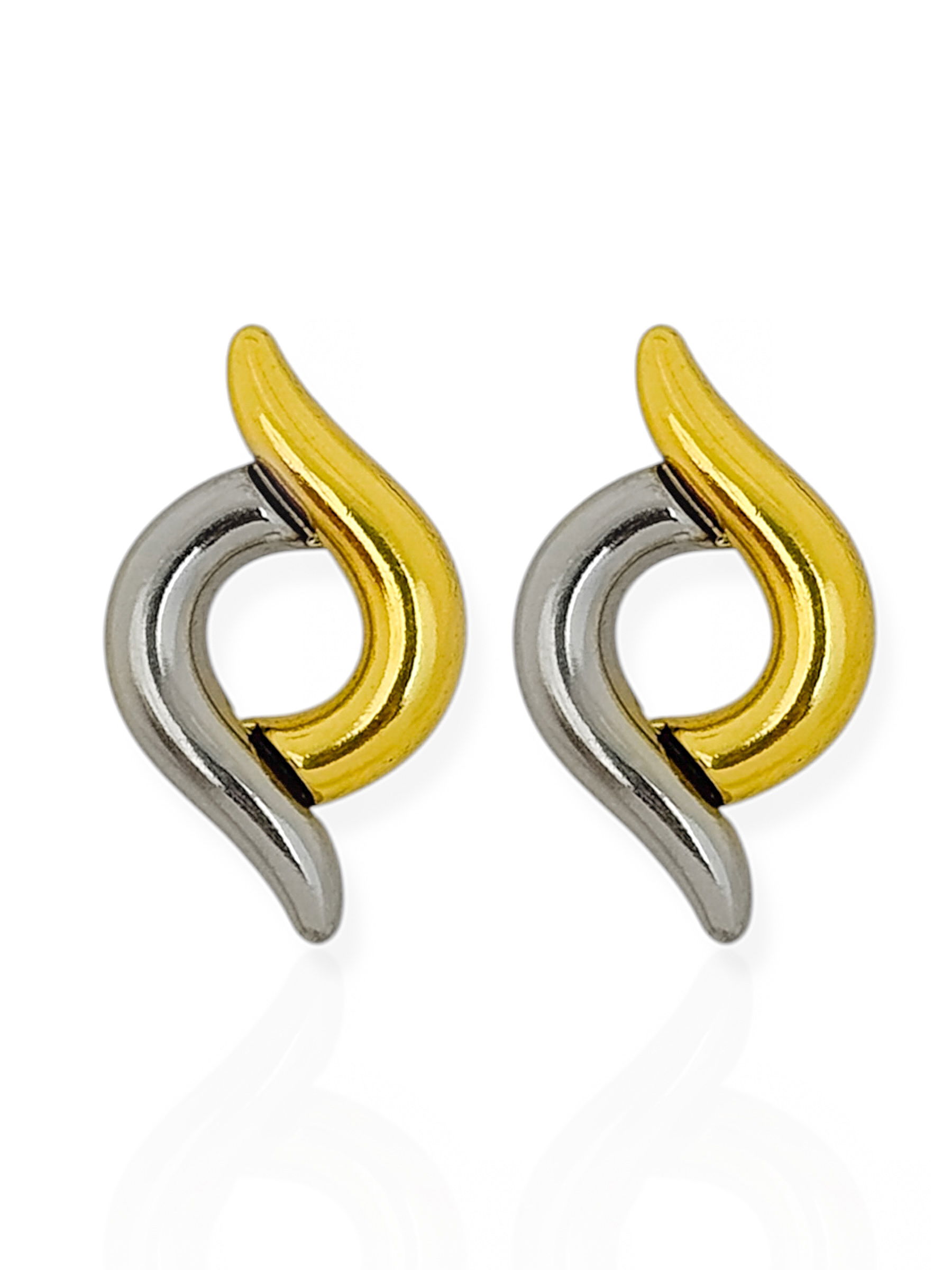 Brinco semi joia mix banho vazado